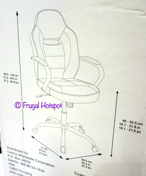 Global Furniture Task Chair Dimensions Costco