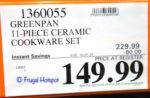 GreenPan New York Pro Ceramic Nonstick Cookware 11-Piece Set Costco Sale Price GreenPan New York Pro Ceramic Nonstick Cookware 11-Piece Set Costco Sale Price