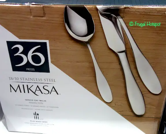 Mikasa Hamilton 36-Piece Flatware Set with Caddy Costco