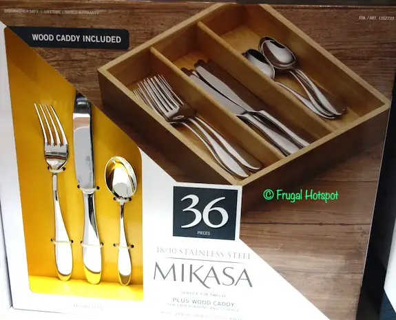 Mikasa Hamilton 36-Piece Flatware Set with Caddy Costco