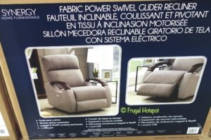 synergy home fabric swivel glider