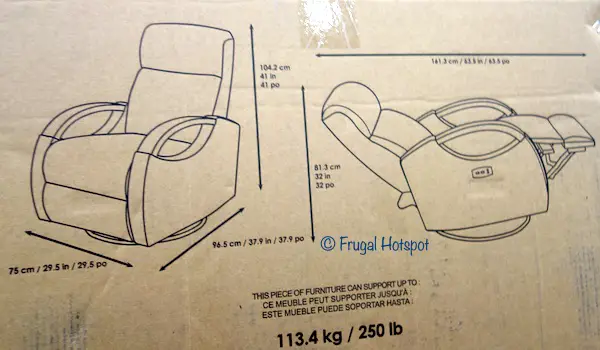 Synergy Home Fabric Power Swivel Glider Recliner Dimensions Costco Synergy Home Fabric Power Swivel Glider Recliner Dimensions Costco