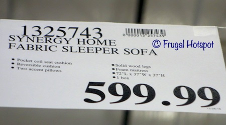 Synergy Home Fabric Sleeper Sofa Costco price