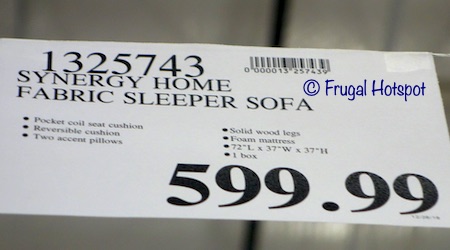 Synergy Home Fabric Sleeper Sofa Costco price Synergy Home Fabric Sleeper Sofa Costco price