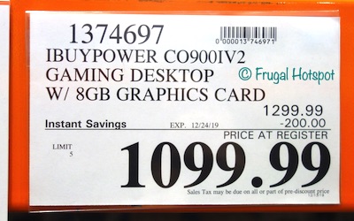 iBUYPOWER Gaming Desktop Combo Costco Sale Price