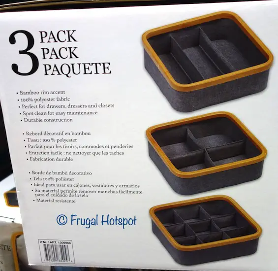 3-Pack Drawer Organizers Costco