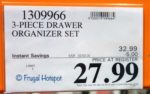 3-Pack Drawer Organizers Costco Sale Price