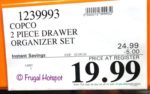 Copco Drawer Organizer 2-Piece Set Costco Sale Price