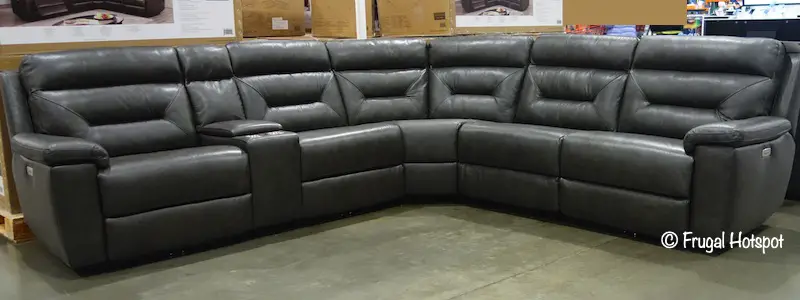 Corry Leather Power Reclining 6-Pc Sectional Costco Display