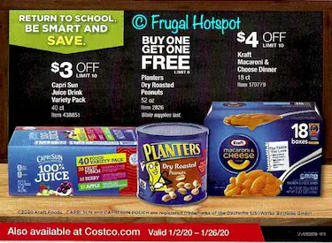 Costco JANUARY 2020 Coupon Book Back Cover