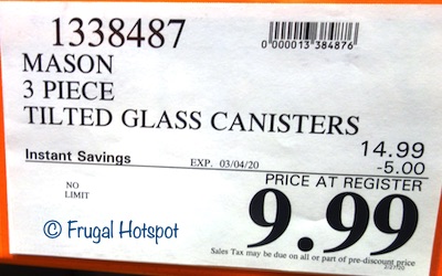 Mason Tilted Glass Jars Costco Sale Price