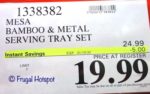 Mesa Bamboo and Metal Serving Tray Set Costco Sale Price Mesa Bamboo and Metal Serving Tray Set Costco Sale Price