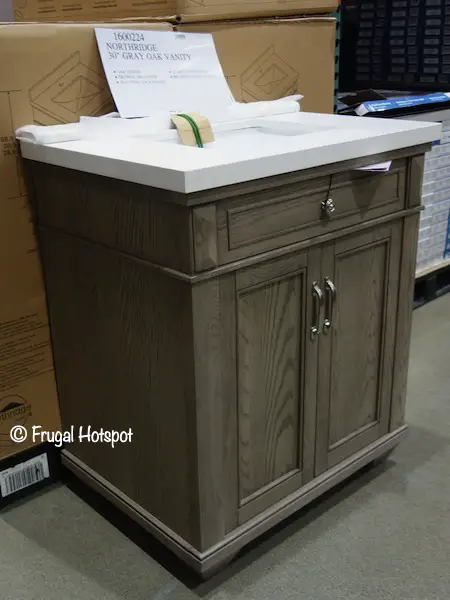 Northridge Home 30 Gray Oak Bathroom Vanity Costco Display Northridge Home 30 Gray Oak Bathroom Vanity Costco Display