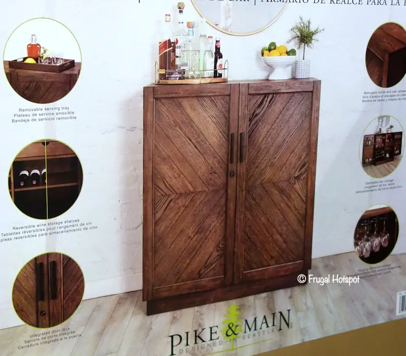 Pike & Main Amherst Chevron Bar Cabinet Costco