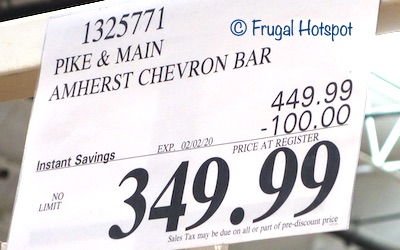 Pike Main Chevron Bar Cabinet Costco Sale Price