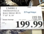 Thomasville Bali Luxury Shag Rug 7x10 Costco Sale Price