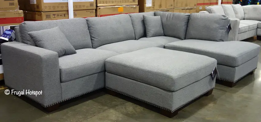 Thomasville Fabric Sectional with Ottoman Costco Display Thomasville Fabric Sectional with Ottoman Costco Display