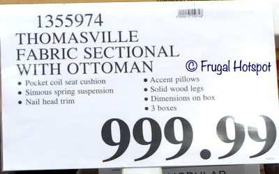 Thomasville Fabric Sectional with Ottoman Costco Price Thomasville Fabric Sectional with Ottoman Costco Price