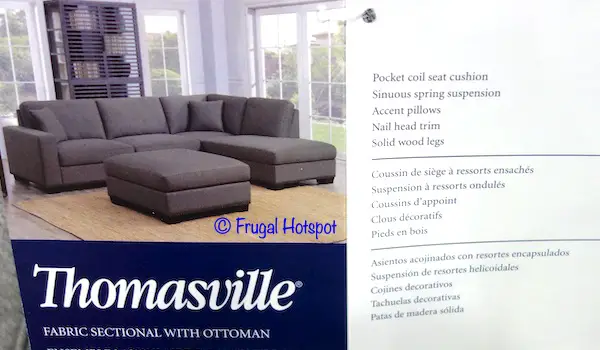 Costco Sale Thomasville Artesia Fabric Sectional W Ottoman 799 99