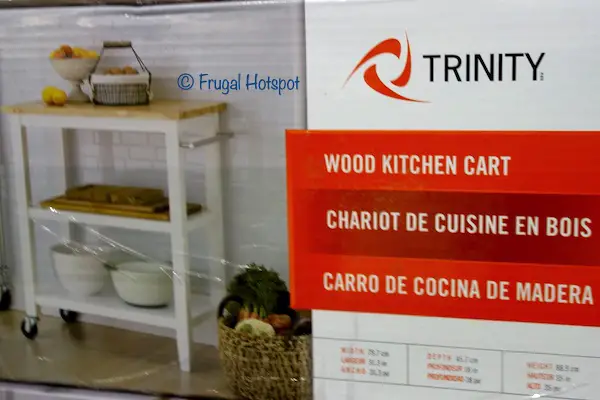 Trinity 3-Tier Wood Kitchen Cart Costco