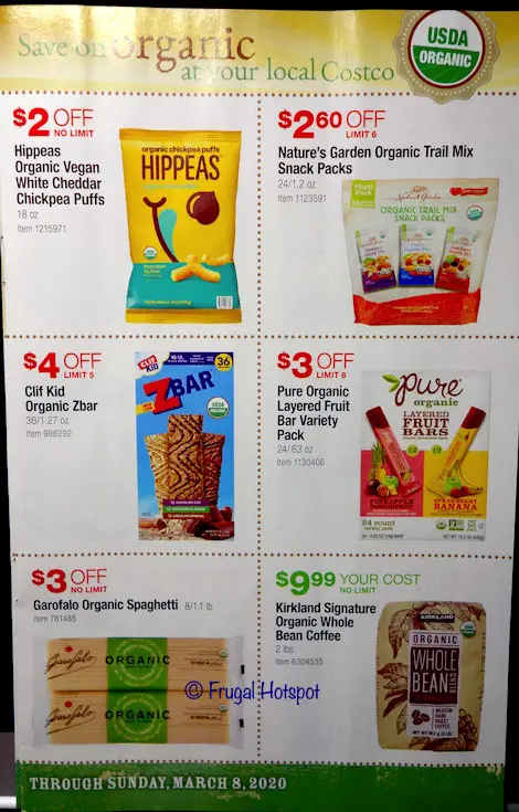 Costco Organic Coupon Book February : March 2020 Page 2
