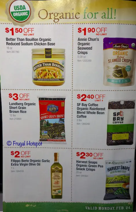 Costco Organic Coupon Book February : March 2020 Page 3