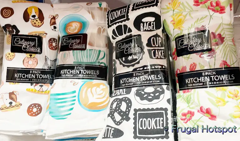 Culinary Classics Town and Country Kitchen Towels | Dogs and Coffee and Baked Goods and Flowers | Costco
