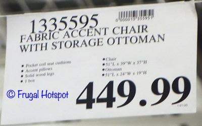 Fabric Chair with Storage Ottoman Costco Price