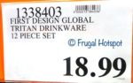 First Design Global Tritan Drinkware Costco Price