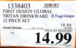 First Design Global Tritan Drinkware Costco Sale Price