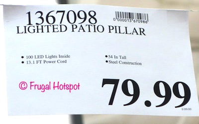 Inside Outside Garden Lighted Patio Pillar Costco Price Inside Outside Garden Lighted Patio Pillar Costco Price