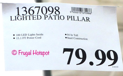 Inside Outside Garden Lighted Patio Pillar Costco Price