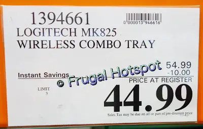 Logitech MK825 Wireless Keyboard Mouse | Costco Sale Price