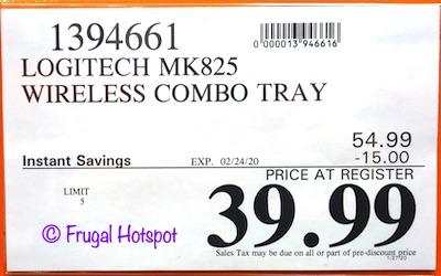 Logitech Performance MK825 Wireless Keyboard Mouse Costco Sale Price