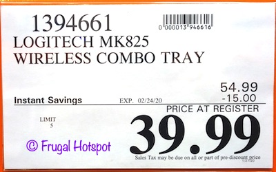 Logitech Performance MK825 Wireless Keyboard Mouse Costco Sale Price Logitech Performance MK825 Wireless Keyboard Mouse Costco Sale Price