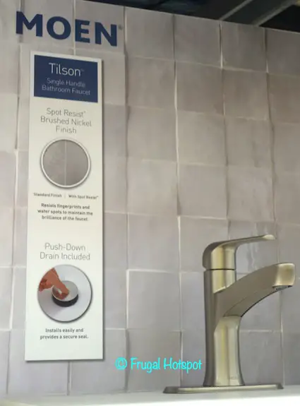 Moen Tilson Single Handle Bathroom Faucet Costco Display