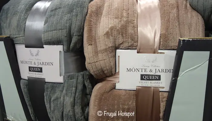 Monte Jardin Velvet Blanket Gray Brown Costco