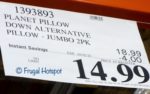 Planet Pillow Down Alternative Pillow Costco Sale Price Planet Pillow Down Alternative Pillow Costco Sale Price