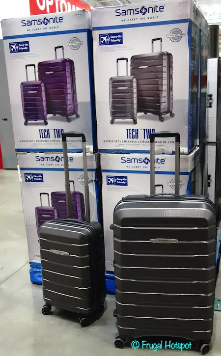 Samsonite Tech Two 2-Piece Hardside Luggage Set Costco Display