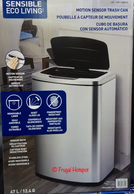 Sensible Eco Living Motion Sensor Trash Can Costco