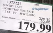 Sentry Safe Biometric Fire Safe Costco Sale Price