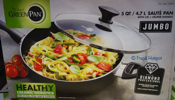 The Original GreenPan Jumbo 5-Quart Saute Pan Costco