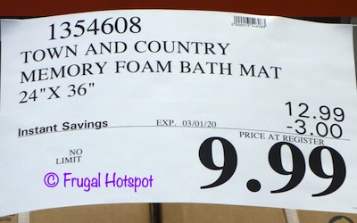 Town Country Memory Foam Bath Mat Costco Sale Price