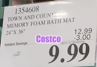 Town and Country Memory Foam Bath Mat Costco Sale Price