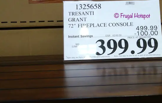 Tresanti Grant 72 Fireplace Console Costco Sale Price