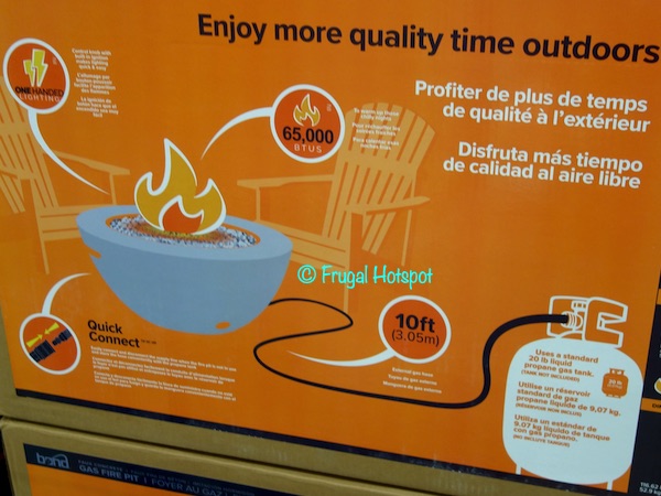 Costco Bond Faux Concrete Gas Fire Pit 349 99