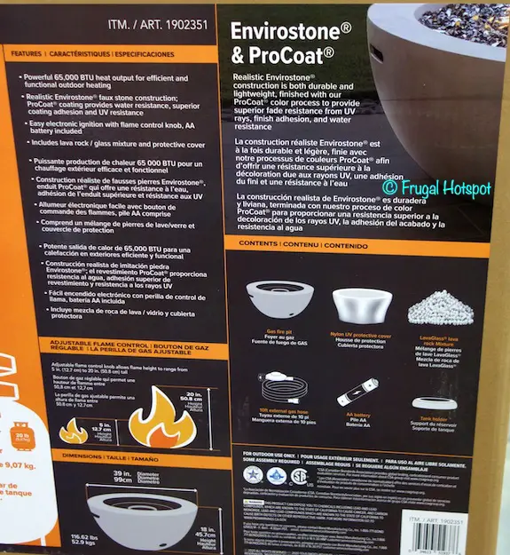 Bond Faux Concrete Gas Fire Pit Costco Bond Faux Concrete Gas Fire Pit Costco