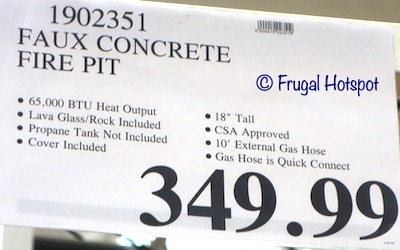 Bond Faux Concrete Gas Fire Pit Costco Price Bond Faux Concrete Gas Fire Pit Costco Price