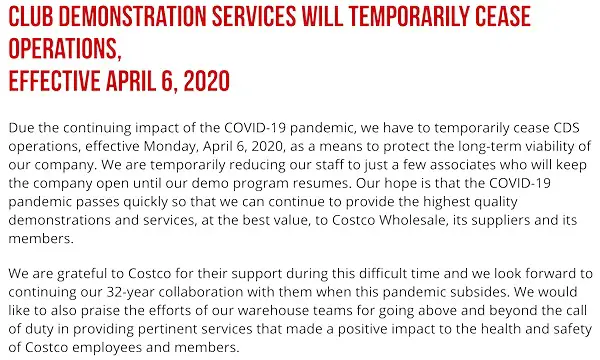 CDS Layoffs April 2020