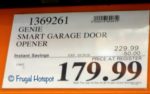 Genie Smart Garage Door Opener Costco Sale Price